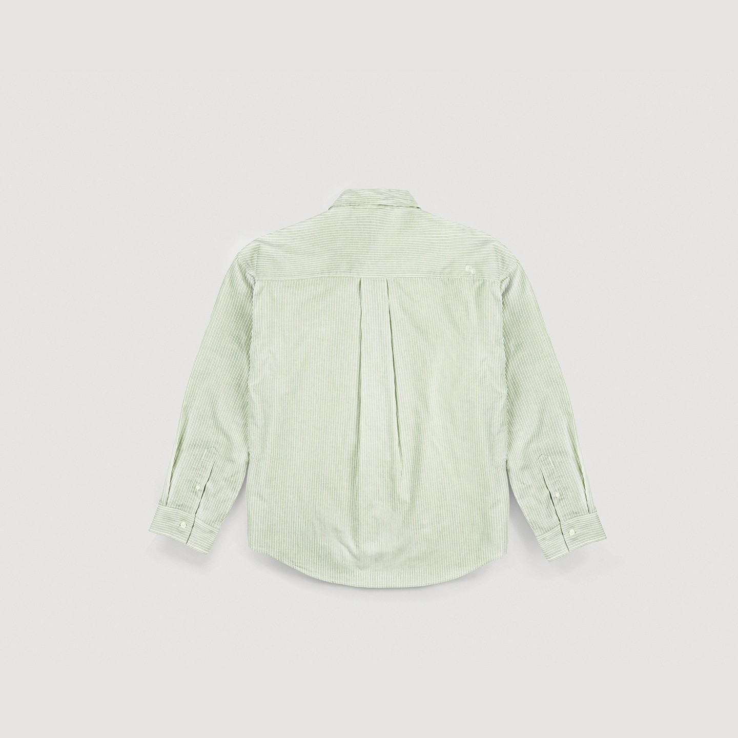 Cotton Pinstripe shirt (Light Green)