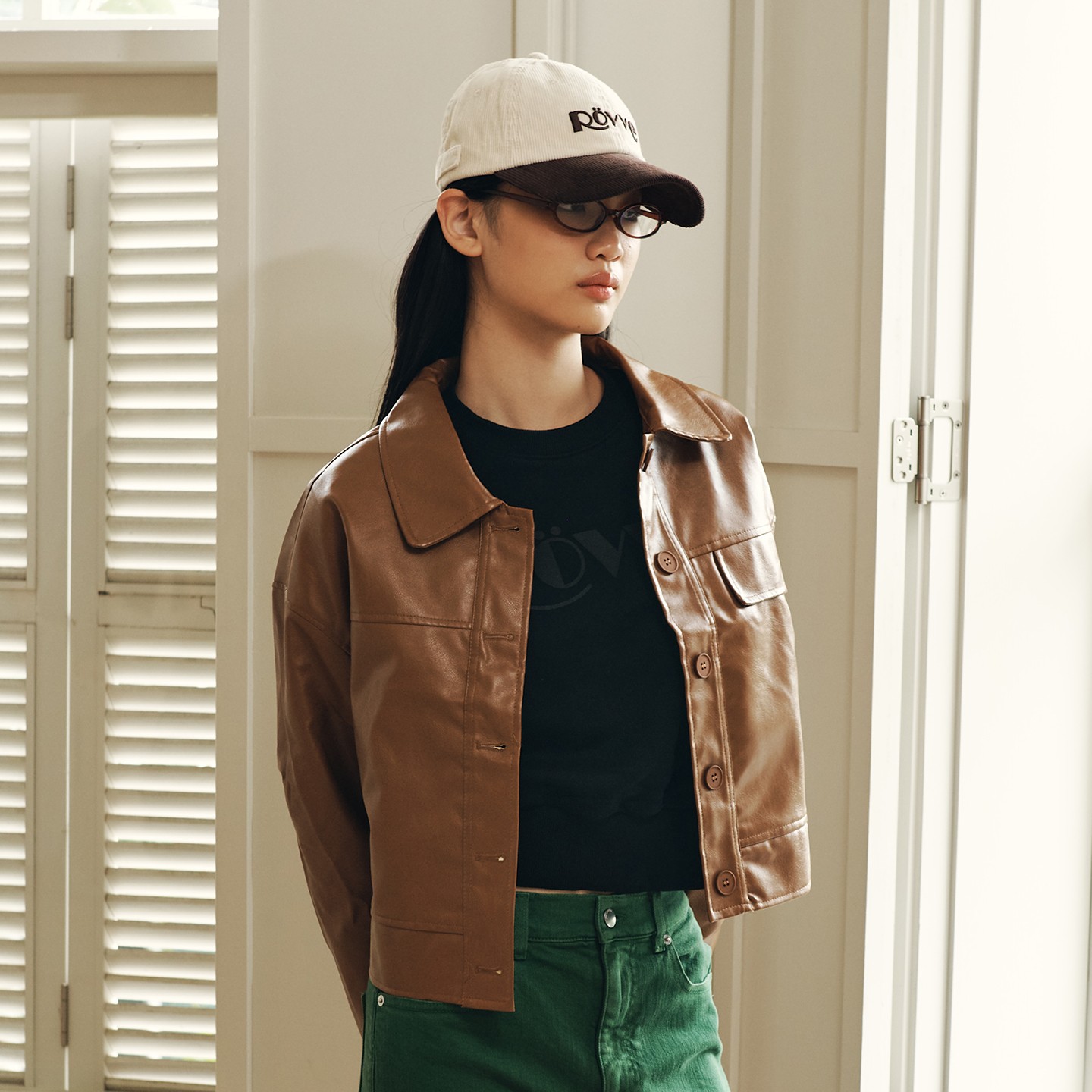 Corduroy Color Mix Logo Cap (Cream)