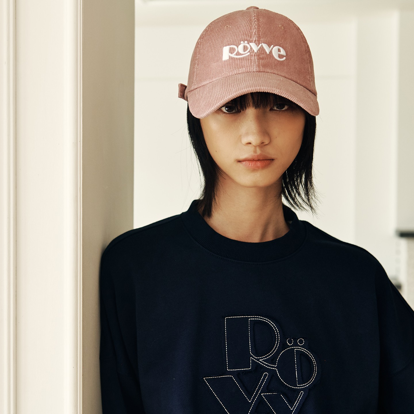 Pigment Corduroy Logo Cap (Pink)